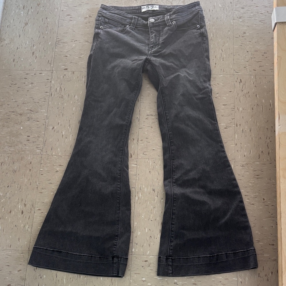 Flared Black Denim Jeans